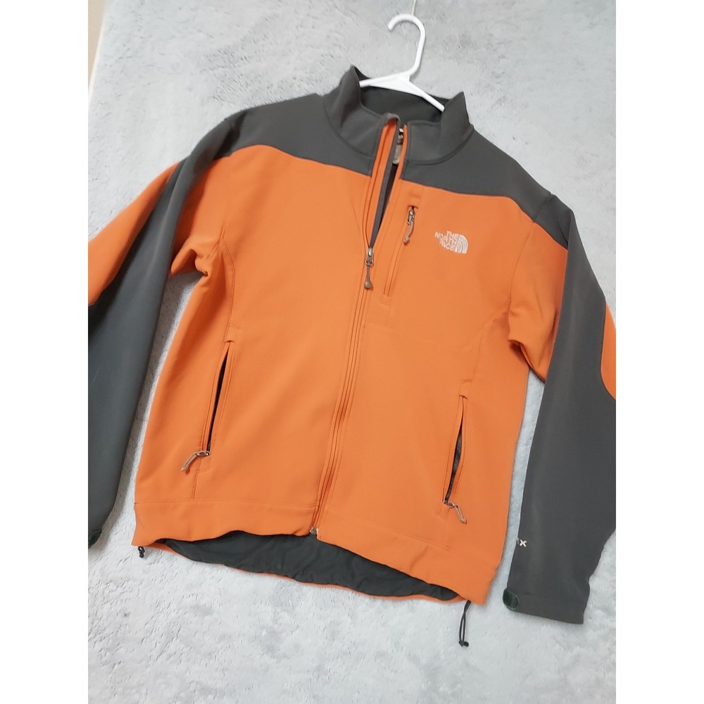 The North Face Jacket Mens Medium Apex Bionic Softshell Orange  Fleece Full Zip